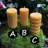 Modern Beeswax Pillar Candles