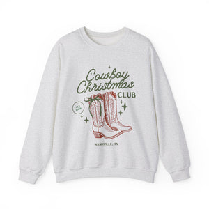 Cowboy Christmas Crewneck Sweatshirt (Custom Text)