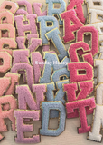 Bubblegum Pink Letter Chenille Patch