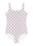 Toddler Lavender Checker Swimsuit