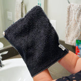 Makeup Towel: Black Cotton Chenille