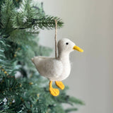 Felt Ornament - White Duck