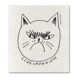 Snitty Kitty "Live Laugh Love" Sponge Cloth