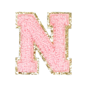 Dusty Pink Letter Chenille Patch