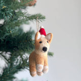 Felt Corgi Dog Ornament with Big BUTT