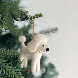 Felt Poodle Ornament