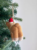 Felt Corgi Dog Ornament with Big BUTT