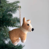 Felt Corgi Dog Ornament with Big BUTT