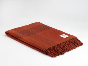 Cashmere & Lamb Wool Throw - Burnt Aspen