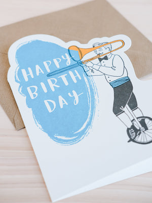 Happy Birthday Trombone Greeting Card