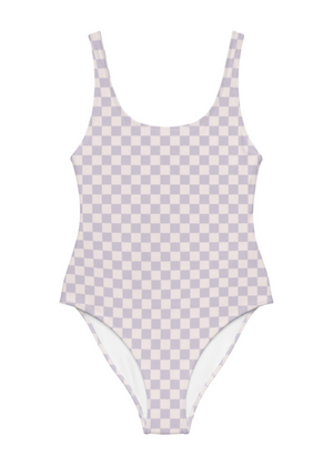 Lavender Checker Swimsuit