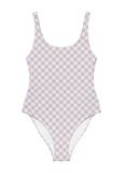 Lavender Checker Swimsuit