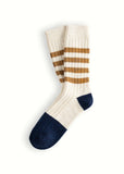 Marine Collection - Cotton Striped Mustard Socks