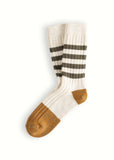 Marine Collection - Cotton Striped Olive Green Socks