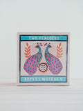 Two Peacocks Square Matchbox