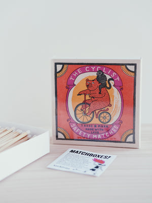 The Cyclist Square Matchbox