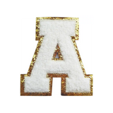 White Chenille Letter Patch