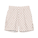 Mens Tan Checkered Trunks