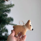 Felt Corgi Dog Ornament with Big BUTT