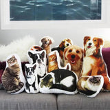 Custom Pet Photo Pillow, Custom Pet Face Pillow, 3D Portrait Pillow