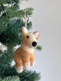 Felt Corgi Dog Ornament with Big BUTT