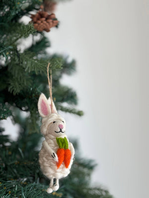 Felt Bunny Sheep Ornament