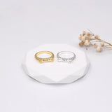 Dog Bone Shaped Ring | 925 Sterling Silver or 925 Gold Plated