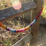 6' Felt Rainbow Pompom Ball Garland