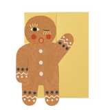 Gingerbread Man Holiday Day - Die Cut Card