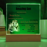 To My Amazing Son From Dad | Acrylic Night Light