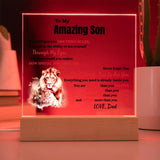 To My Amazing Son From Dad | Acrylic Night Light