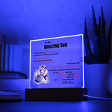 To My Amazing Son From Dad | Acrylic Night Light