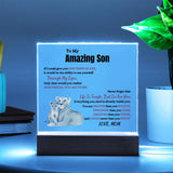 To My Amazing Son From Mom | Acrylic Night Light