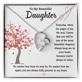 To My Beautiful Daughter | Forever Love Necklace - AlexEcomStore