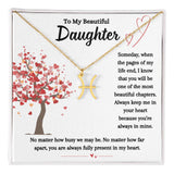 To My Beautiful Daughter | Zodiac Sign Necklace - AlexEcomStore