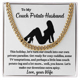 To My Couch Potato Husband | Cuban Link Chain - AlexEcomStore