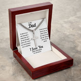 To My Dad | Cuban Chain With Cross - AlexEcomStore