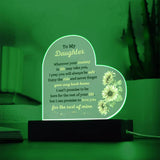 To My Daughter Acrylic Night Light