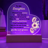 To My Daughter Acrylic Night Light