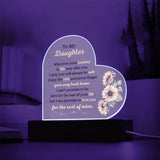 To My Daughter Acrylic Night Light