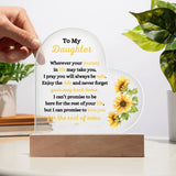 To My Daughter Acrylic Night Light - AlexEcomStore