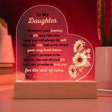 To My Daughter Acrylic Night Light