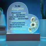 To My Daughter Acrylic Night Light