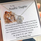 To My Daughter From Dad | Love Knot Necklace