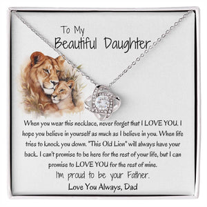 To My Daughter From Dad | Love Knot Necklace - AlexEcomStore