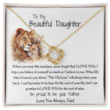 To My Daughter From Dad | Love Knot Necklace - AlexEcomStore