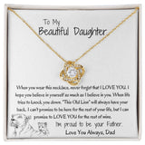 To My Daughter | Lion & Cub | Love Knot Necklace - AlexEcomStore