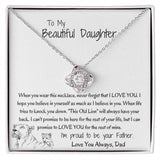 To My Daughter | Lion & Cub | Love Knot Necklace - AlexEcomStore