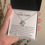 To My Daughter | Lion & Cub | Love Knot Necklace