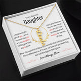 Vertical Name Daughter Necklace